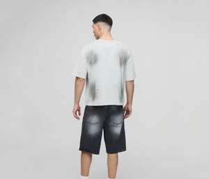 Pantalones Cortos de Mezclilla para Hombre, Estilo Casual, 100% Algodón, con Logotipo Personalizado, Lavados, Sueltos, hasta la Rodilla - Product Image 5