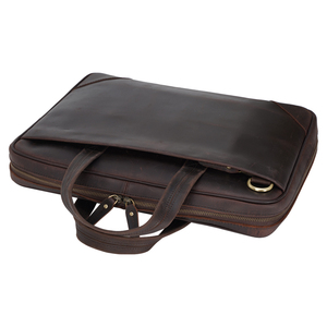 Funda de cuero para portátil con compartimento para zapatos, cierre de cremallera, funda de viaje, funda negra para portátil. - Product Image 3