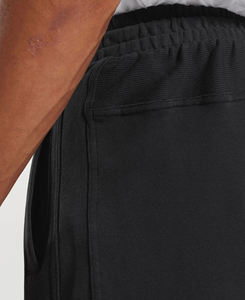 Shorts Bermuda en Coton Noir Uni pour Homme, Taille Mi-Haute avec Cordon de Serrage, Tissu Respirant pour Tenue Décontractée - Product Image 3