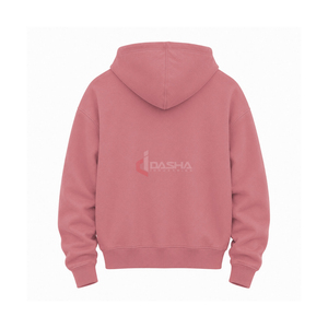 Sweat à capuche unisexe en coton épais surdimensionné avec logo brodé, haute qualité, personnalisable, OEM, en gros - Product Image 2