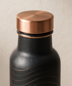 Bouteille d'eau en cuivre émaillé artisanale en gros, motif artistique ayurvédique, étanche, écologique, gourde métallique pour la gym et le bureau, OEM - Product Image 3