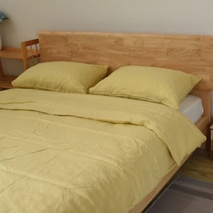 Parure de lit en lin pur 100% stonewashed sur mesure, comprenant 1 housse de couette et 2 taies d'oreiller - Product Image 4