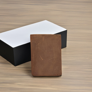 Men's Premium Durable Card Holders Minimalist Custom Logo Genuine Leather <b>Wallets</b> <b>RFID</b> Multi-Card Slots Short Slim Silk Lining - Product Image 1