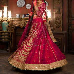 Lehenga de novia de diseñador con bordados, vestido de boda para mujer, ropa de fiesta, nuevo lehenga nupcial - Product Image 2