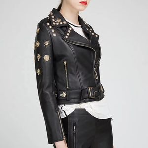 Nouvelles vestes en cuir unisexes personnalisées, élégantes, respirantes, coupe-vent, avec logo personnalisé sur le devant, marque personnalisée, hiver 2026 - Product Image 6