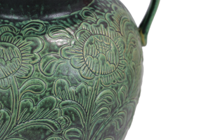 Decoration Floor <b>Vase</b> <b>Ceramic</b> <b>Vases</b> Imitative-antique <b>Ceramic</b> <b>Vase</b> with Brown Chrysanthemum Patterns Blue Glaze Home Use - Product Image 6