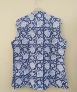 Bohemian Cotton <b>Quilted</b> Eco-Friendly Winter Jacket Unisex Office Wear Style Large Floral Vintage Waist Coat <b>Double</b> Side Button - Product Image 5