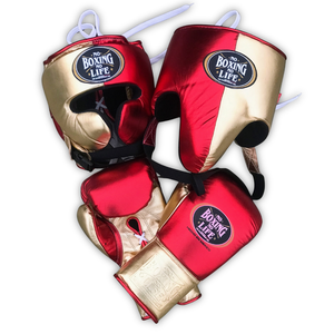 Ensemble de boxe en cuir de vachette véritable multicolore, personnalisable, avec sangle de poignet réglable et gants à doigts entiers – Vente en gros - Product Image 1