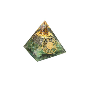 Lápiz de pirita de Jade verde tallado, bobina de cobre, pirámide de orgón, herramienta de recuperación de dinero, artesanías de piedra semipreciosa Zibu - Product Image 1