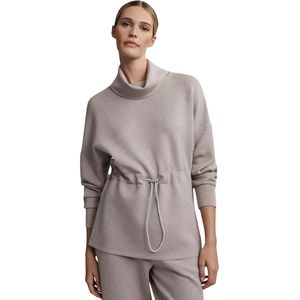 Sudadera deportiva informal de invierno para mujer, holgada, con ajuste en la cintura, transpirable, para gimnasio, de manga larga, con pedrería lavada - Product Image 1