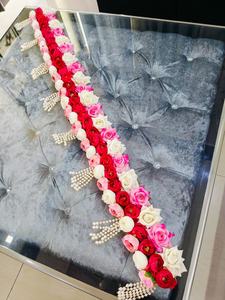 Adorno Floral para Entrada, Hecho a Mano, con Rosas, Estilo Tradicional, Elegante, con Detalles de Perlas, Decoración para el Hogar, Bodas y Fiestas - Product Image 2