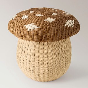Eco-Friendly Natural Seagrass Mushroom Storage <b>Basket</b> Handmade <b>Woven</b> <b>Basket</b> Nursery Decor Home Organizer - Product Image 1