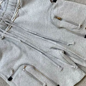 Shorts de survêtement en coton épais personnalisés de haute qualité, longueur genou, avec cordon de serrage, effet délavé, double taille, collection 2026 - Product Image 5