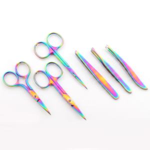 Pince à sourcils professionnelle de haute qualité et ciseaux pointus outils de maquillage en acier inoxydable avec Logo personnalisé - Product Image 1