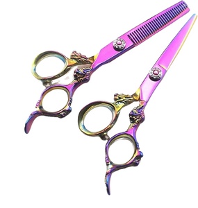 Tijeras de corte de pelo, tijeras de dragón arcoíris de 6 pulgadas, cortapelos, adelgazamiento del cabello, cortapelos, cortapelos, peluquería - Product Image 1
