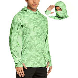 เสื้อฮู้ดดี้ตกปลาสำหรับผู้ชาย โพลีเอสเตอร์ 100% UPF 50 ประสิทธิภาพสูง แห้งเร็ว ระบายอากาศได้ดี ป้องกันแสงแดด - Product Image 3