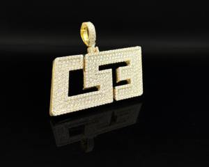 Pendentif Hip Hop pour homme plaqué or The Ice Legacy Premium Urban Iced CZ Royal Heritage - Product Image 1