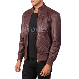 Veste de Moto en Cuir Véritable Noir, Motard Décontracté, Dernier Design, Veste de Vélo en Peau de Mouton pour Homme - Product Image 1