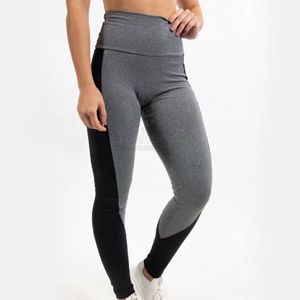 Leggings Deportivos para Mujer, Color Gris y Negro en Contraste, Cintura Alta, para Yoga y Gimnasio, Personalizables - Product Image 3