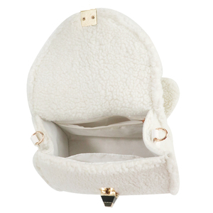 Lightweight Faux Sheepskin Handwoven Women's Handbag with <b>Mini</b> Wallet Plush Shoulder Bag - Product Image 6