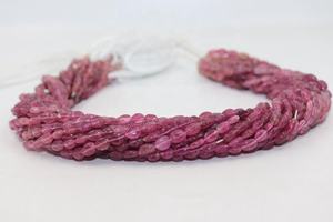 Cuentas de Turmalina Rubelita Ovaladas Lisas de 14 Pulgadas y 4x6 mm, Calidad AAA, Material de Piedra Natural para la Fabricación de Joyas - Product Image 6