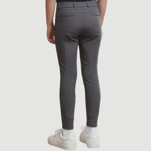 Pantalones de equitación para niños Comfort-Knit, color gris carbón - Product Image 2