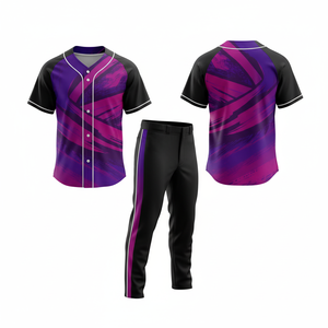 Maillot de baseball PURE, ensemble personnalisé de t-shirt et short de baseball, impression par sublimation, design camouflage, kits d'uniformes de baseball, vêtements de sport - Product Image 4