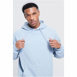 Sudadera con capucha básica para hombre, estilo streetwear, de forro polar, cómoda, informal, para uso diario, ajuste relajado y ajustable. - Product Image 4