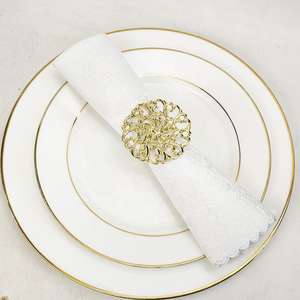 Ensemble d'anneaux de serviette élégants pour la décoration de table, vaisselle de luxe pour les mariages et les fêtes - Product Image 4