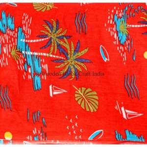 Tissu en coton 100% indien fait main, imprimé au bloc de Jaipur Sanganeri, matière première pour vêtements, vente en gros - Product Image 3