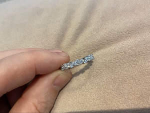 Elegant 925 Sterling Silver Moissanite Eternity <b>Ring</b> Luxury <b>Iced</b> Out Flower Design Full Eternity Band for Women - Product Image 4