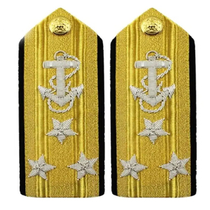 Épaulettes/Plaques d'épaule en coton de qualité supérieure, tissées à la main, pour uniforme de cérémonie, confortables et brodées à la main - Product Image 2