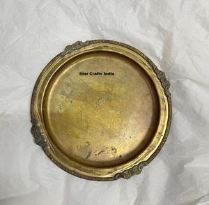 Assiettes de présentation dorées en acrylique élégantes pour mariage, motif récif, pour dîner, vente en gros - Product Image 3