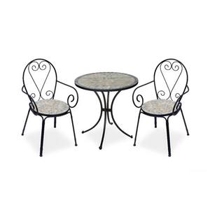 High Quality Durable Stainless Steel Mosaic <b>Bistro</b> <b>Table</b> Set Minimalist Ceramic Patio Dining <b>Table</b> Garden Furniture Courtyard - Product Image 2