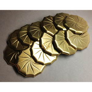 <b>Round</b> Shape Metal Gold Color Coaster Customized Size Coaster With Unique Design Handmade <b>Mats</b> & Pads For <b>Table</b> Top & Kitchenware - Product Image 6