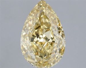 Diamante Cultivado en Laboratorio de Corte Pera de 3.07 Ct, Color Amarillo Intenso VVS2, Certificado IGI, Diamante Suelto CVD al por Mayor para la Fabricación de Joyas - Product Image 1