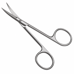 Tijeras Curvas para Recortar Cejas, Tijeras de Acero Inoxidable para Manicura y Cutículas, Herramienta de Cuidado Personal para Mujeres y Hombres - Product Image 1