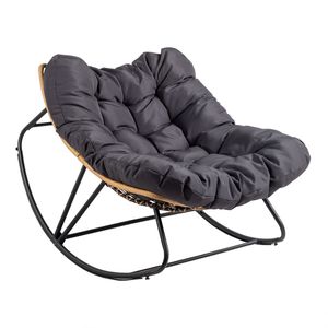 Oversized Papasan Rocking <b>Chair</b>-<b>Comfy</b> Outdoor Patio Lounge <b>Chair</b> for Reading Indoor Use Porch & Garden - Product Image 2