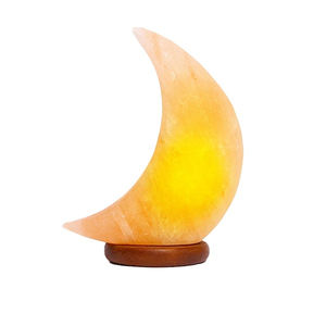 Nouveauté : Lampe en sel rose de l'Himalaya 100% naturelle, avec cordon de remplacement et variateur d'intensité, forme de lune - Product Image 2