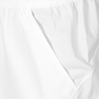 Short d'entraînement tissé blanc pour homme, personnalisé OEM, à séchage rapide, pour le tennis, le sport, la gym, le basketball, avec doublure de compression