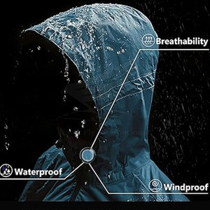 Best Selling High Street Winter Warm <b>Men's</b> Hooded Breathable <b>Rain</b> <b>Jacket</b> with Front Custom Logo Nylon/Polyester Fabric - Product Image 2