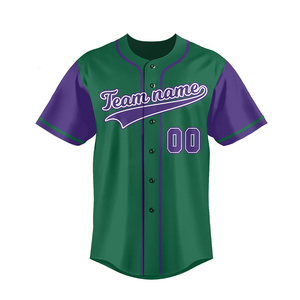 Durable men baseball jersey athletic sports shirt breathable material button <b>down</b> uniform for baseball practice gym sessions - Product Image 2