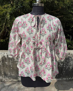 Robe tunique courte en coton imprimé à col rond pour femmes, robe d'été décontractée tendance - Product Image 5