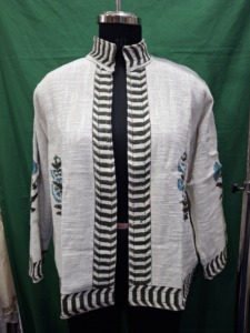 Chaqueta Tradicional India Étnica Abierta por Delante, Prenda Exterior de Algodón Colorida Hecha a Mano, Chal de Algodón con Estampado Floral - Product Image 5
