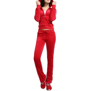Conjunto Deportivo Morado con Capucha para Mujer, Pantalones Largos de Color Sólido, Casuales, con Bolsillos Laterales, Transpirables, para Otoño - Product Image 3