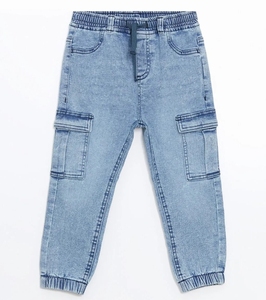 Pantalon cargo en jean pour garçons, de haute qualité, respirant, en coton, décontracté, vêtements de mode pour garçons, logo personnalisé - Product Image 1