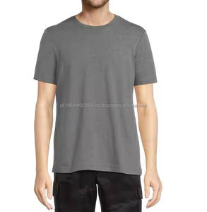 Camisetas de Manga Corta con Cuello Redondo para Hombre, Precio de Fábrica al por Mayor, Tela de Secado Rápido, 100% Algodón, Nuevo Diseño de Última Moda - Product Image 2