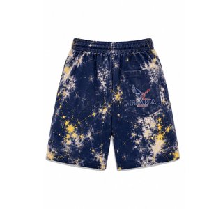 Tie Dye <b>Men's</b> 100% Cotton Mid Elastic Waist Drawstring Casual Beach Sports <b>Lounge</b> <b>Shorts</b> - Product Image 3