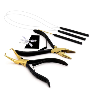 High Quality Professional Stainless Steel Customized Hair Extension <b>Tools</b> Kit Small Scissor Plier Loop <b>Tool</b> <b>Clips</b> SCISSORS METAL - Product Image 5