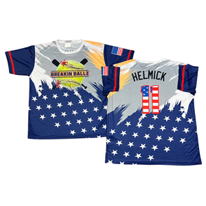 Camisetas de Béisbol Sublimadas con Diseño Personalizado al por Mayor, con Nombre y Número, para Clubes, 100% Poliéster, Transpirables, Tallas Grandes, de Secado Rápido - Product Image 3